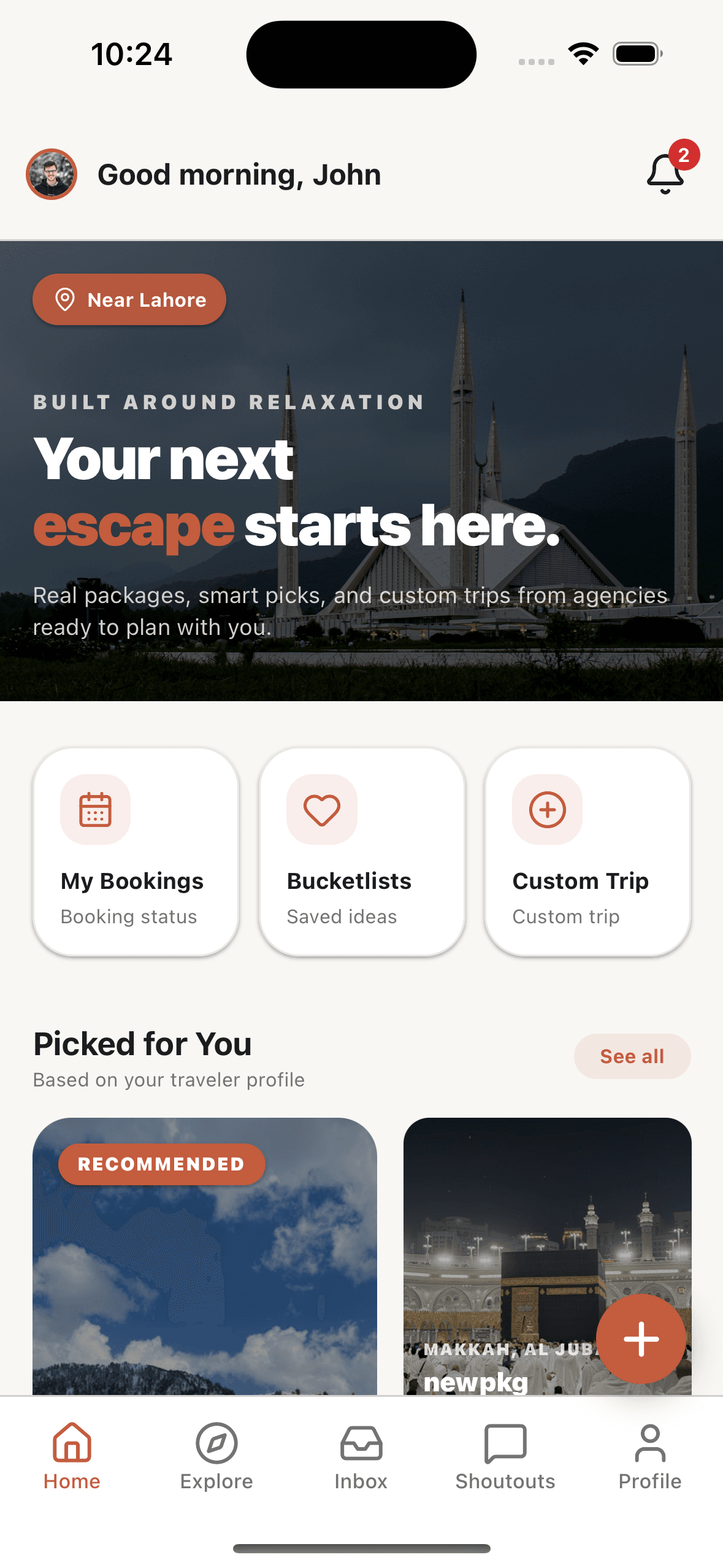 Wonderlist home screen
